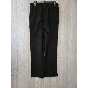 NWT Calme Johnny Was XL Relaxed Fit Pants Black Crinkle Gauze 100477